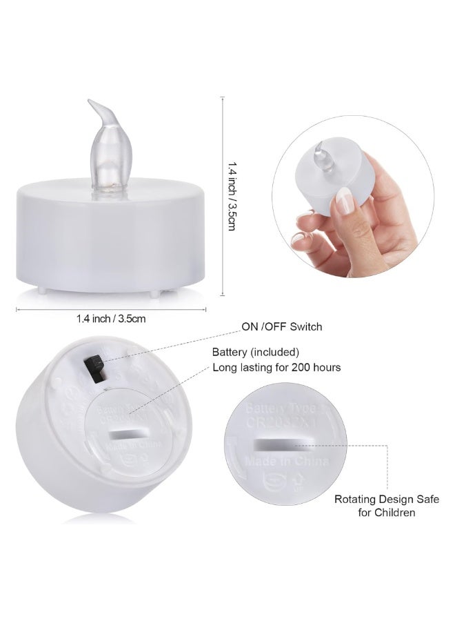 12-Pack Battery Operated LED Tea Lights – Flameless Flickering Candles with 200+ Hours Long-Lasting Warm White Glow – Safe & Realistic Electronic Candles for Weddings, Birthdays & Home Decor - Image 3
